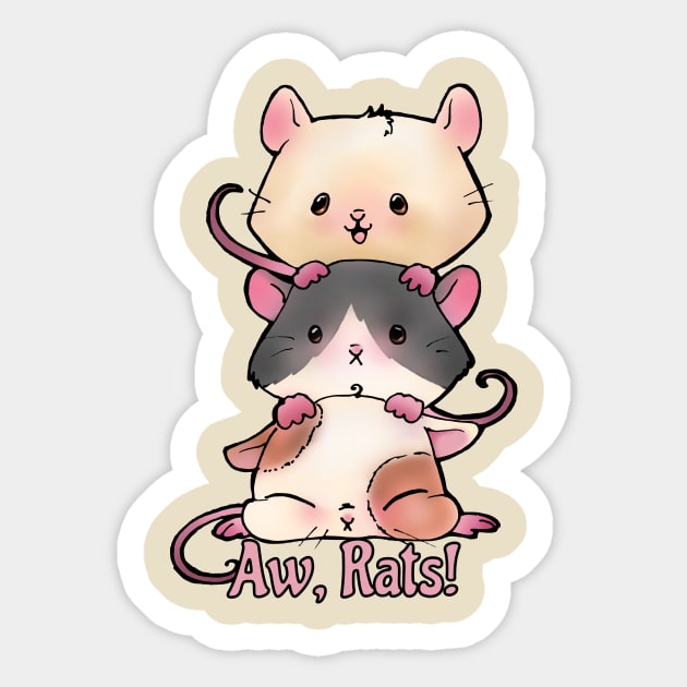 Kawaii Rats Sticker by LyddieDoodles